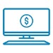 computer with dollar sign on screen